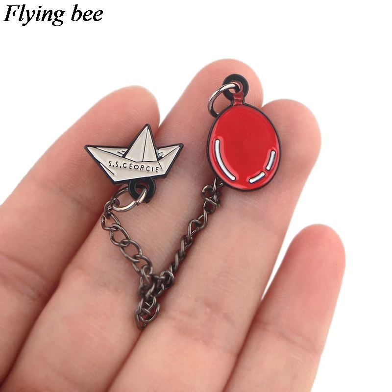 Flyingbee Стивен Кинг это булавки брошь металлический значок для рюкзака одежда рубашка воротник Эмаль Булавка для поклонников Подарки для женщин мужчин X0583