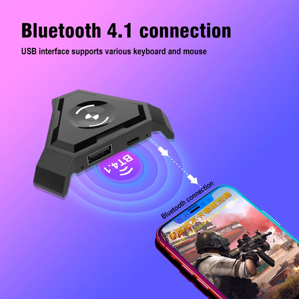 PUBG мобильный Геймпад контроллер игровая клавиатура мышь конвертер для Android ios Телефон IPAD Bluetooth 4,1