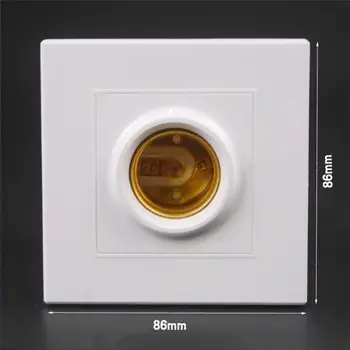 

86*86MM Square Concealed Light Socket Bulb Adapter E27 Lamp Holder AC250V Conversion for LED Converter Lighting Accessory