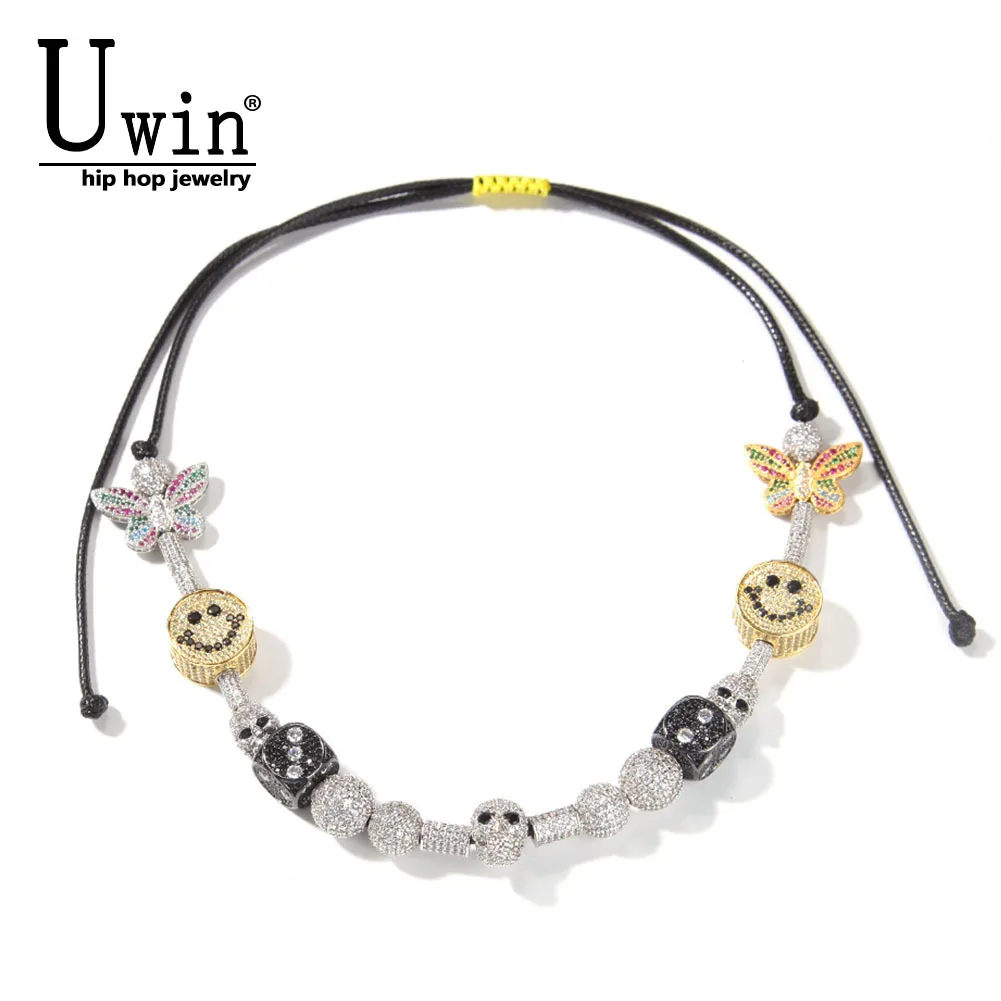 Uwin Smiley Butterfly Skull Beads Cubic 
