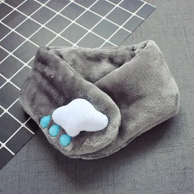 4 Детский нагрудник для детей от 5 месяцев до 5 лет, плюшевый шарф с героями мультфильмов, Осень-зима, толстый теплый шарф для маленьких мальчиков, искусственный мех, новинка года - Цвет: 4