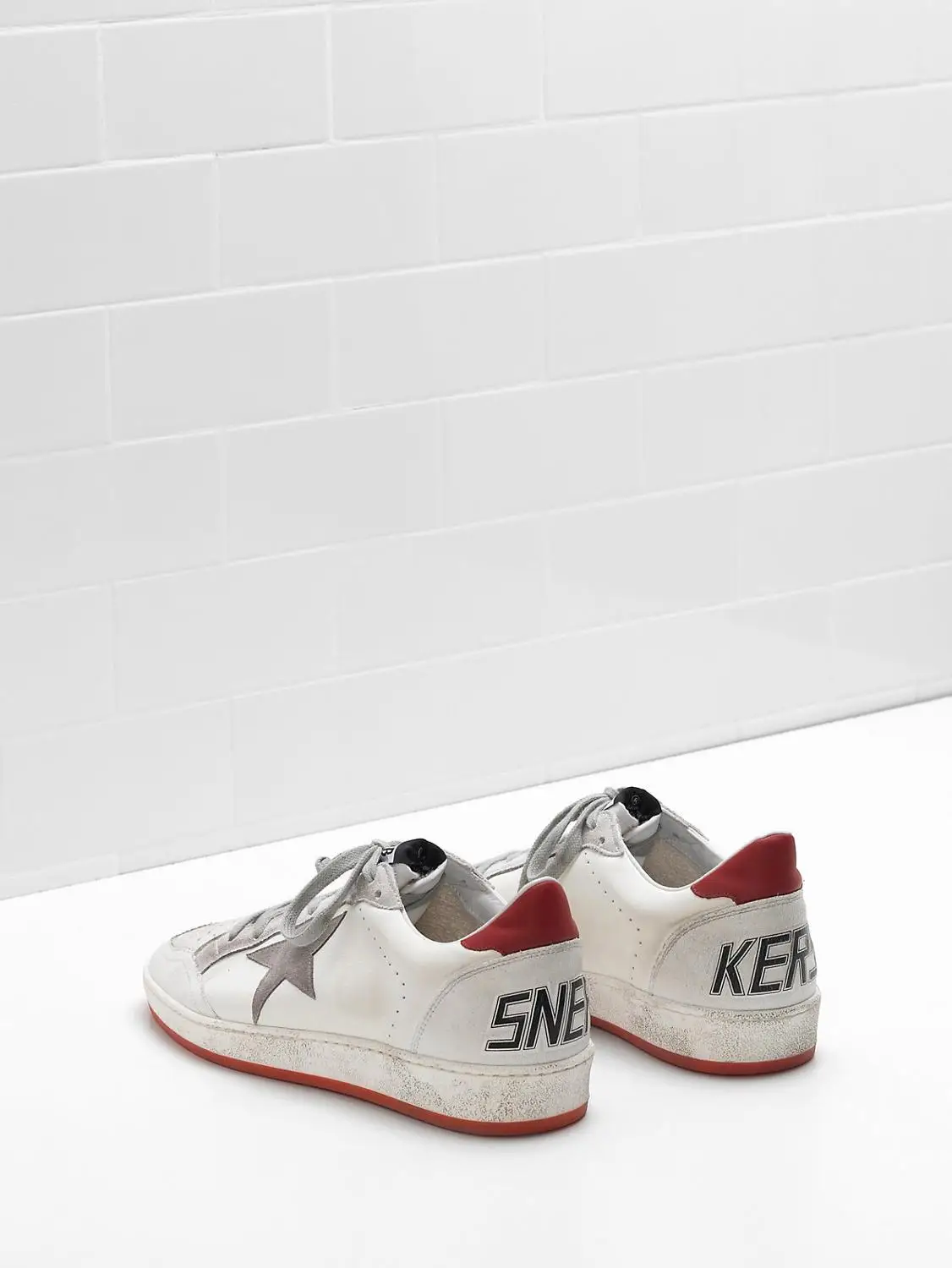 BALL STAR Sneakers G32MS592.G5 Upper in calf leather Suede star toe in pierced cracklé leather 36-46
