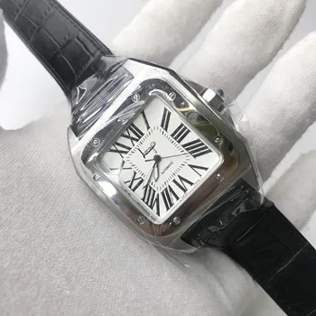 

Automatic mechanical mens AAA quality watch sapphire glass leather strap stainless steel case luxury wristwatch sweeping