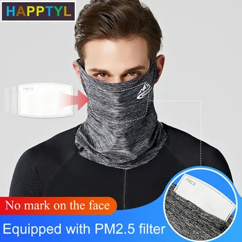 

HAPPTYL PM2.5 Summer UV Protection Mask with Ear Loops, Ultra-Thin Breathable Ice Silk Neck Mask Sunscreen Mask for Women Men