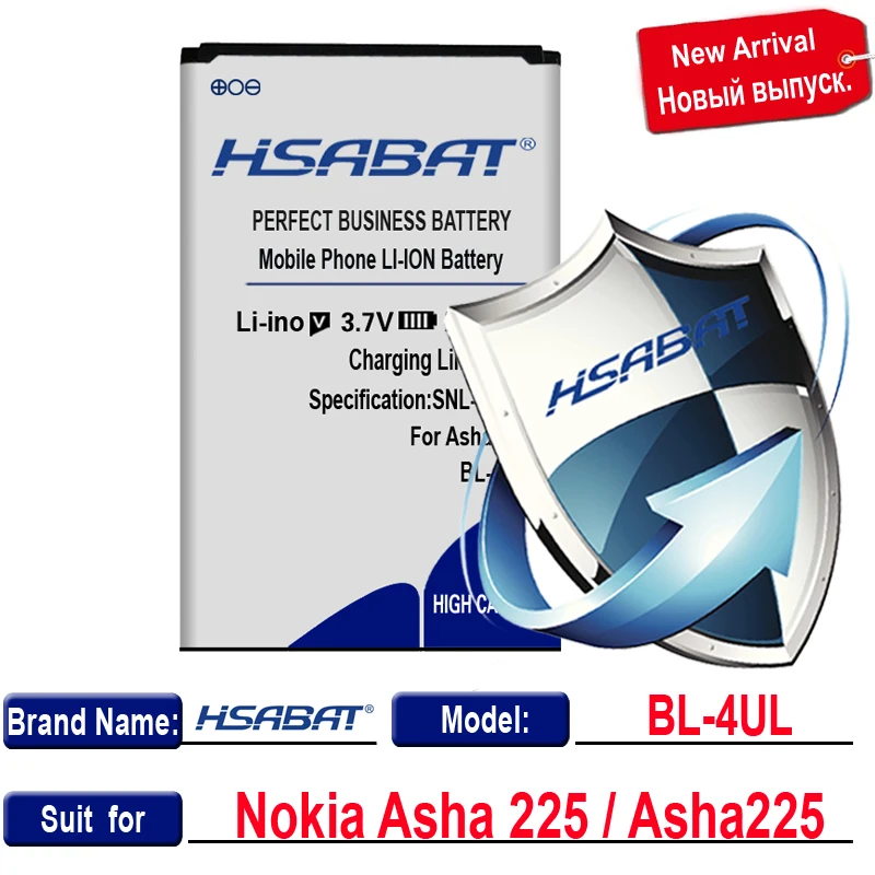 HSABAT 2800 мАч BL-4UL для Nokia Asha 225 Asha225 литий-ионная полимерная Мощная батарея