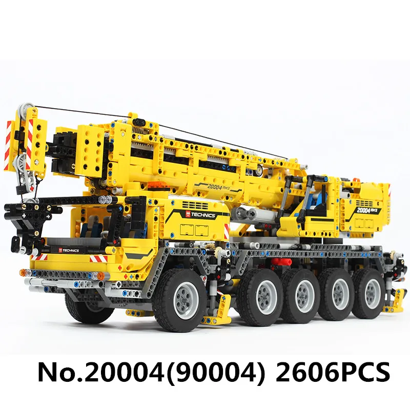 20004(90004) Lepinblocks Technic 20004 автокран MK II RC строительные блоки для грузовиков 20007 совместимые самоблокирующиеся 42009 8403 детские игрушки - Цвет: 20004(90004)