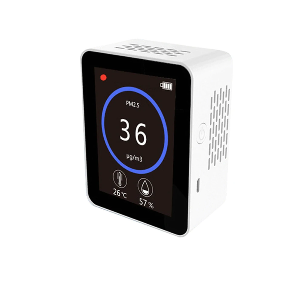 Digital Air Quality Monitor PM2.5 Detector Tester with 2.8inch TFT Color Screen Gas Analyzer Temp Humidity Meter Diagnostic Tool