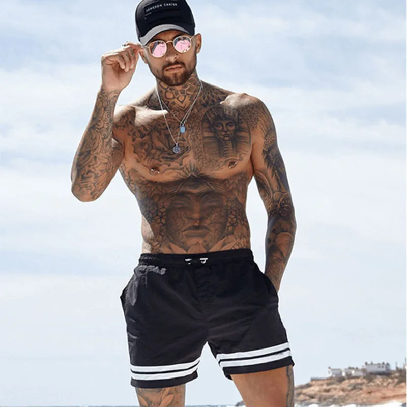 

Muscle Fitness MEN'S Athletic Shorts Spring And Autumn New Style Quick-Dry Breathable Fashion Training Beach Shorts