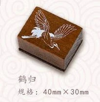 

Ancient style series wood seal Chinese style koi fairy crane hand account tool seal