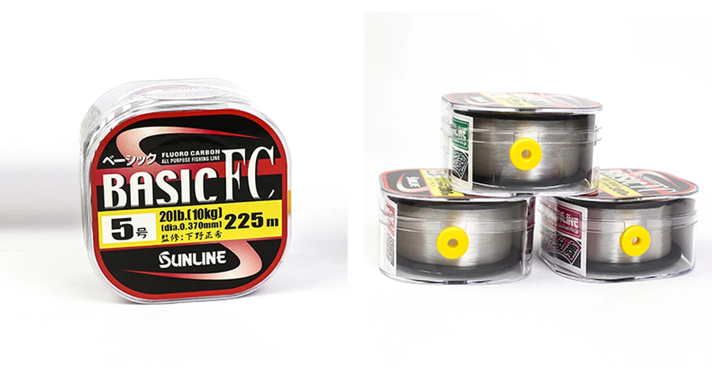 Фторуглеродная леска SUNLINE Basic FC 100% 300/225 метров 2 20 анг. Фунт. для поводка из