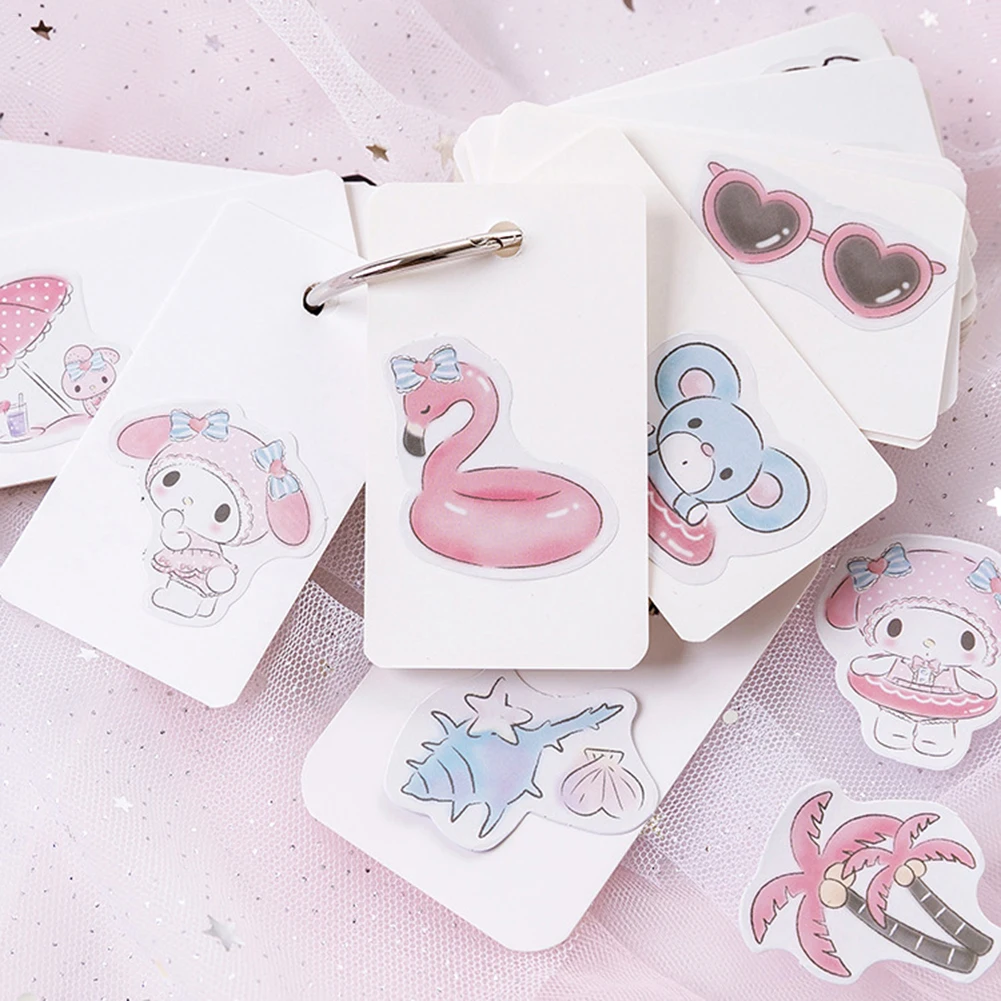 45 шт. Кокосовая пальма Фламинго самоклеющиеся Scarpbooking стикеры DIY Дневник наклейка дневник планировщик альбом винтажное Украшение печать