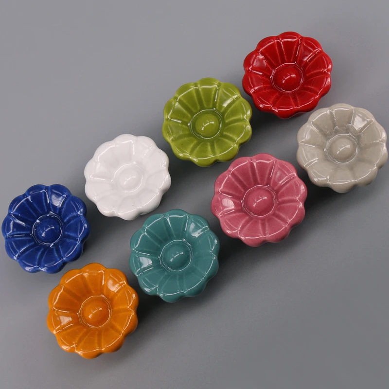 

1x Cute flower drawer knob sepcial for Kids furniture Cabinet drawer Pull knobs & Handle