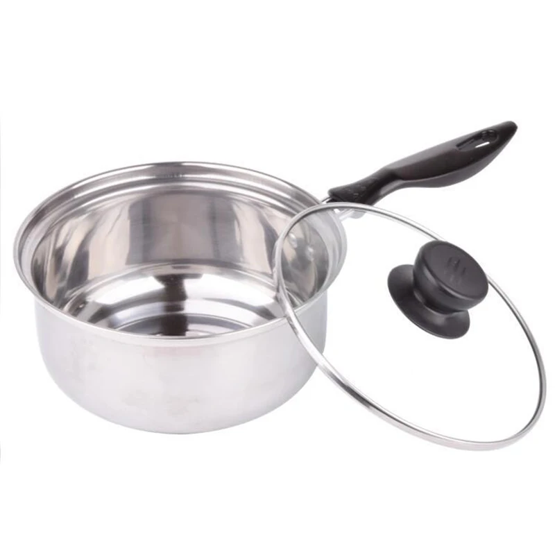 20cm thickening Кастрюли-пароварки 18 см утолщение горячий ковш для молока из нержавеющей стали с одной ручкой для приготовления домашнего отопления кухонные ручки - Цвет: 20cm thickening