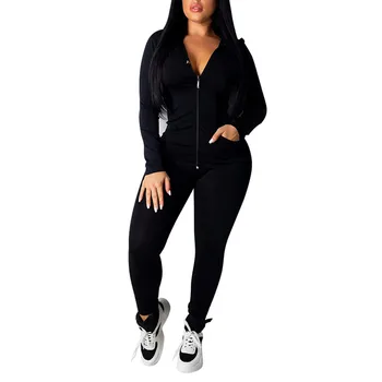 

tracksuits women set women's sports suit plus size 2019 winter New women's large size sports set sexy casual two-piece#G4
