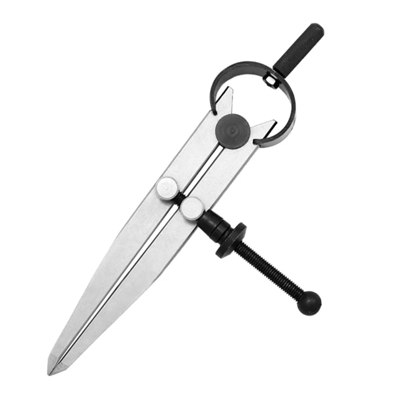 

Rotary cutter Carbon steel Scriber Divider Wheel Compass forLeather Stitch Hole Distance Measure Compass Leather Divider Tool