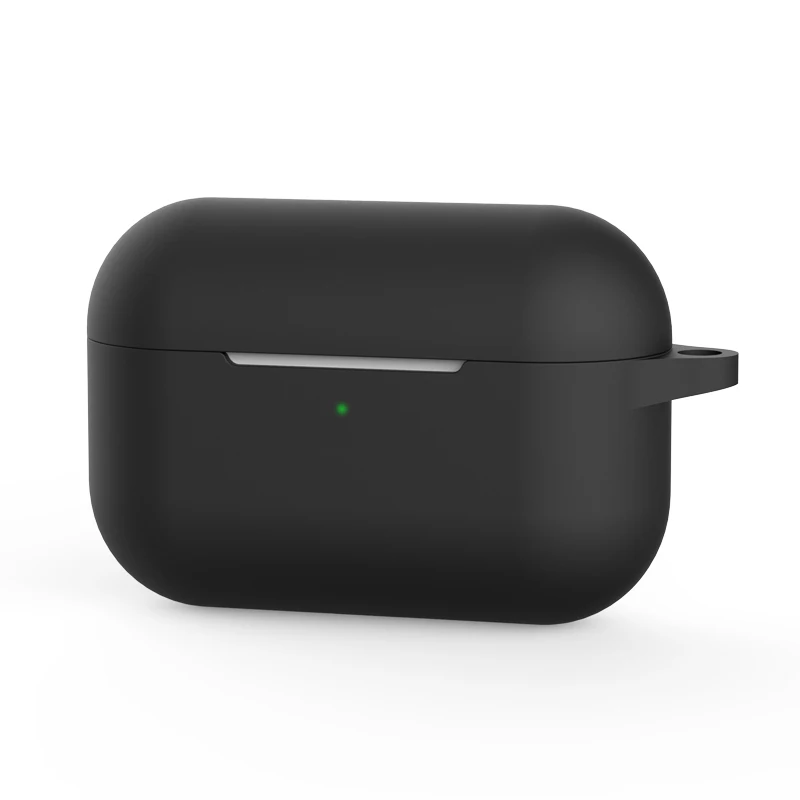 IKSNAIL силиконовый чехол для Airpods Pro, чехол, беспроводной Bluetooth для Apple Airpods Pro, чехол, чехол для наушников, чехол для Air Pods pro 3 - Цвет: Black