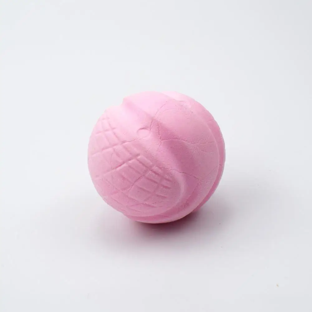 Light pink Укус устойчивостью молочный аромат вспененная игрушка, теннисный мяч для маленьких больших домашних животных для дрессировки собак - Цвет: Light pink