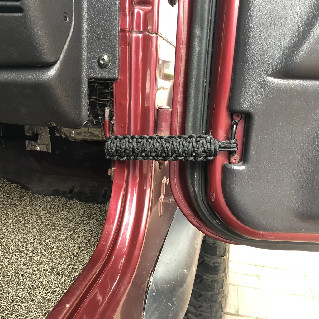 2Pcs Door Limiting Straps, Cloth Hinge, Multiple Stopping Positions for Jeep Wrangler JK YJ TJ 1996-2017