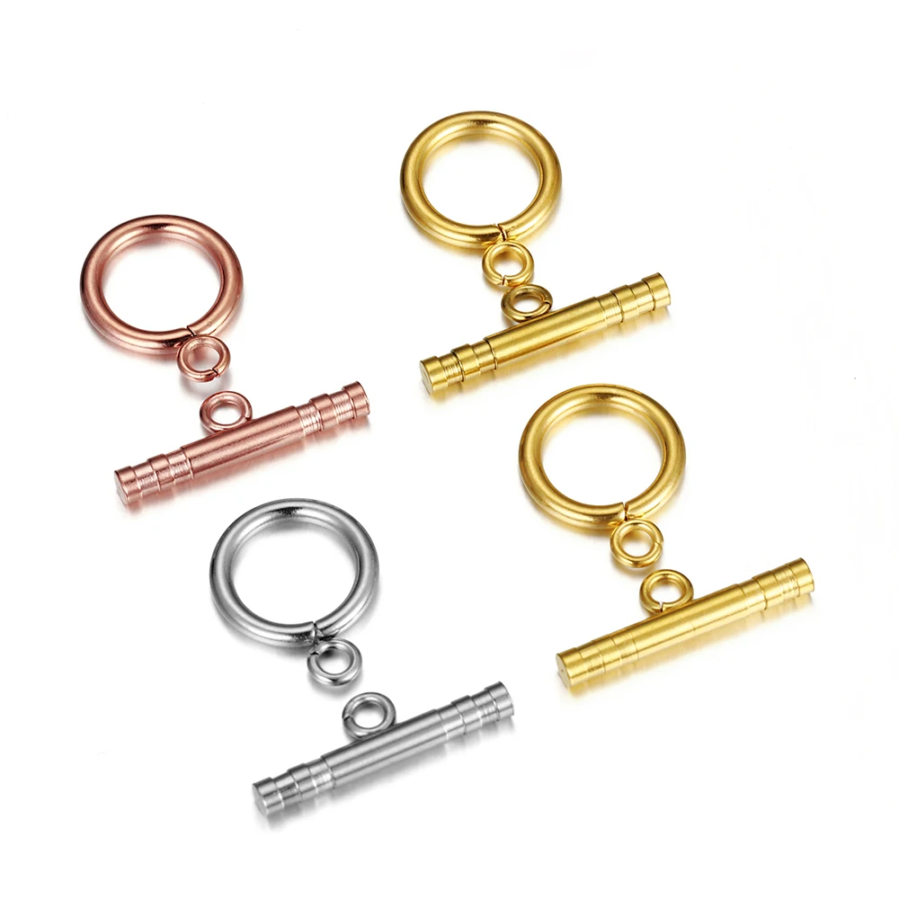 4 Sets goldfarbene OT-Verschlüsse aus Edelstahl, unregelmäßig gebogene Knebelverschluss-Anschlüsse für DIY-Armband-Schmuckherstellung – Detail 6