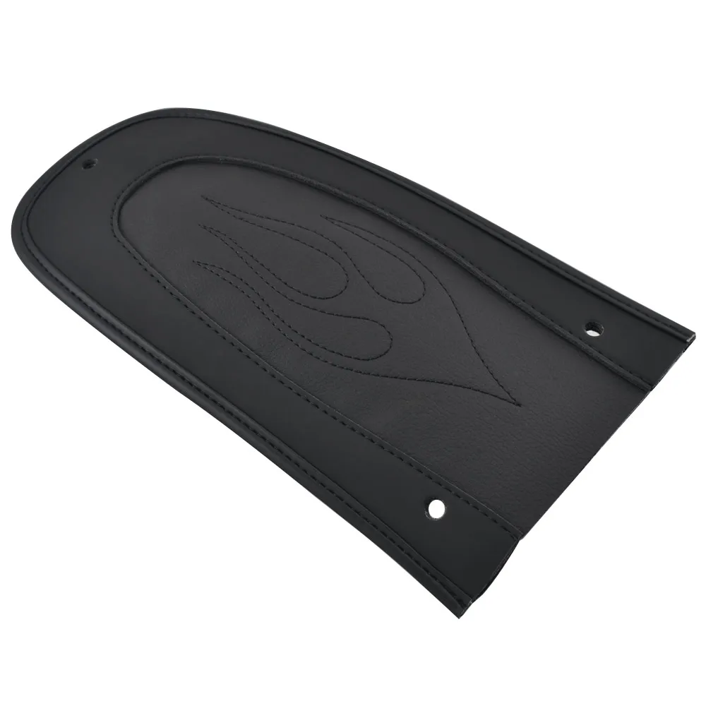 Motorcycle Rear Seat Cover Motorcycle Flame Stitch Leather Rear Fender Bib Cover Pad Harley Touring Electra Glide Road King 1996-Accessories