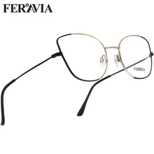 Новинка, Модные металлические очки кошачий глаз с бабочкой, оправа для женщин, ретро оптические очки, очки FVG7169