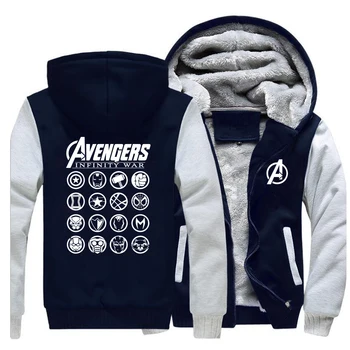 

The Avengers Latest Endgame Mens Hoodies Sweatshirt Fleece Warm Coat Men Fashion Winter Jacket Harajuku Man Oversized Streetwear