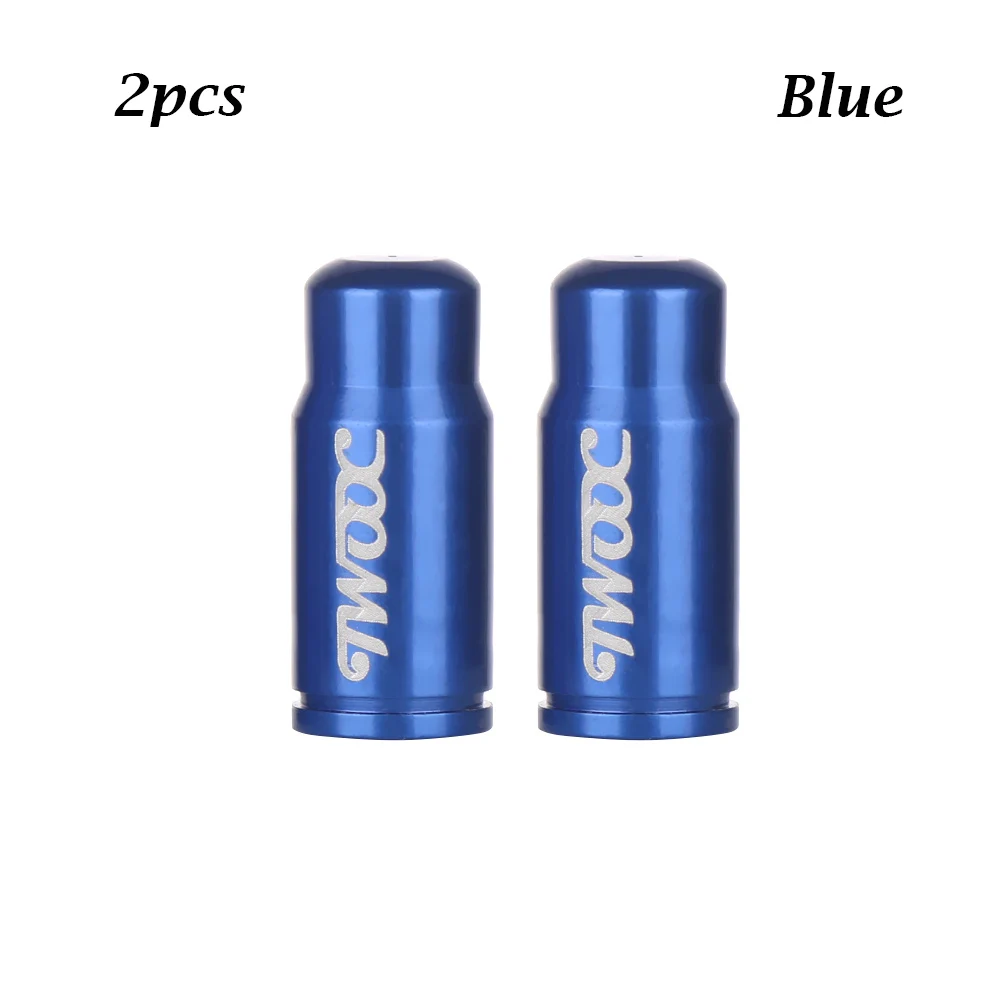Blue 2 шт./компл. Алюминий MTB дорожный велосипед Французский колпачки вентиля шины велосипедные колеса шины покрытый протектор Пылезащитный чехол Высокое качество 8 цветов - Цвет: Blue