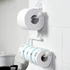 Kitchen Paper Roll Holder Towel Hanger Rack Bar Cabinet Rag Hanging Holder Bathroom Organizer Shelf Toilet Paper Holders ► Photo 3/6