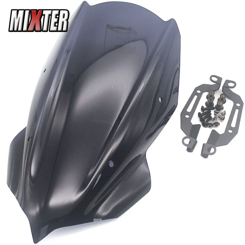 smoke Спортивный мотоцикл лобовое стекло Дефлектор козырек Визер для Kawasaki Z250 Z400 Z-250 Z-400 Z 250 Z 400 Double Bubble - Цвет: smoke