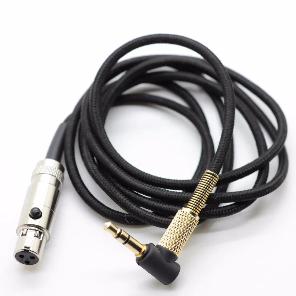 Mini XLR 3Pin OFC Replacement Braided Cable Cord For AKG K141 K171 K175 K181 K240 MKII K240S K371 Headphones