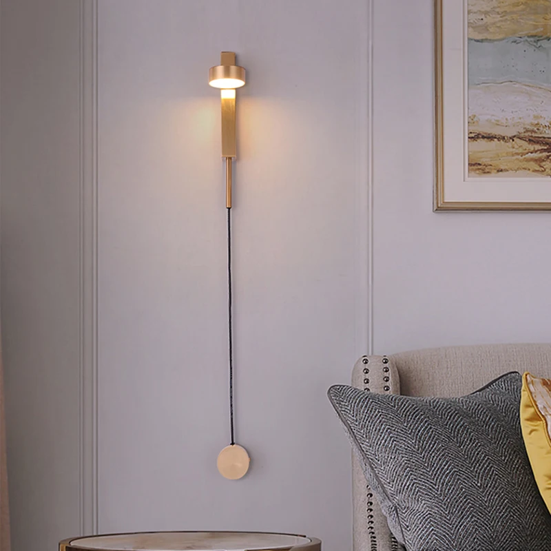 Настенная лампа в скандинавском стиле современный роскошный светильник с