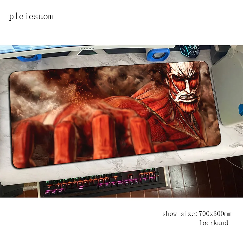 Коврик для мыши attack on titan геймер 700x300 мм подарок на Хэллоуин игровой коврик