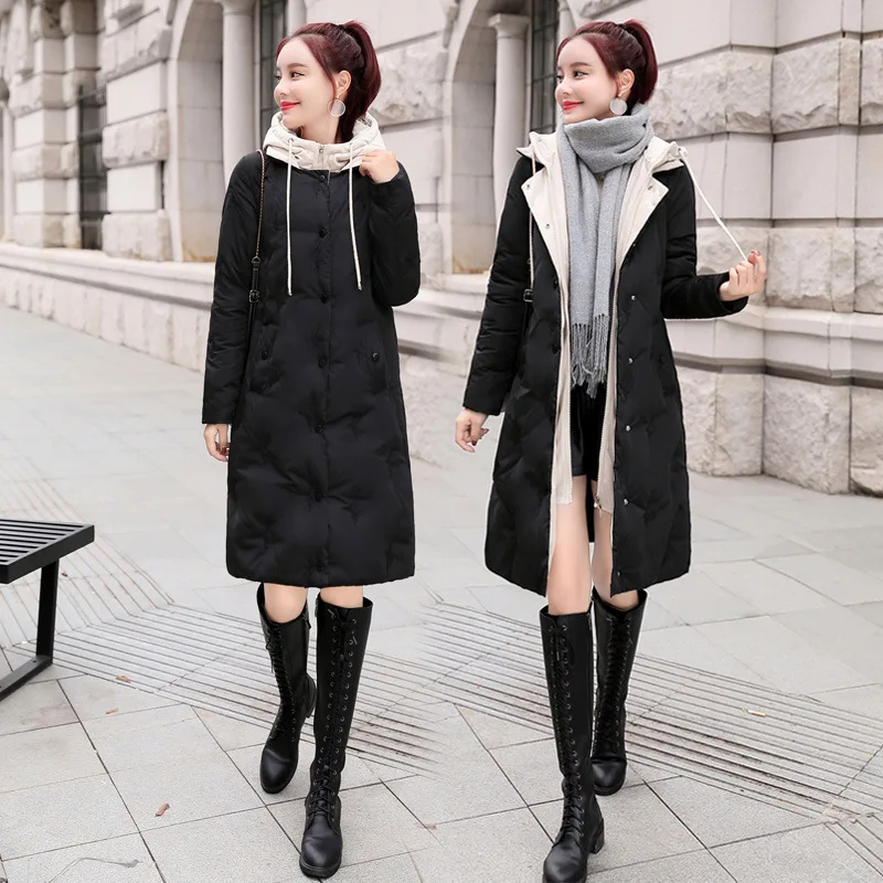 

2018 Winter New Style Lsny1877 Korean-style Women's Elegant Fashion Hooded Cotton-padded Clothes