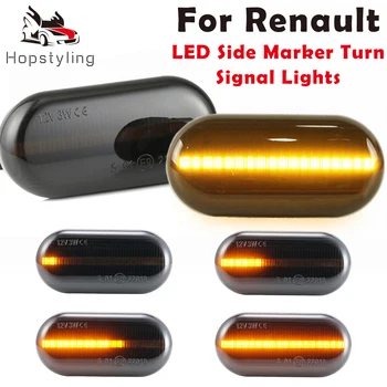 

2x Led Dynamic Turn Signal Lights Side Marker For Renault Clio Trafic Kangoo Twigo Dacia Logan Duster Nissan Interstar Primastar