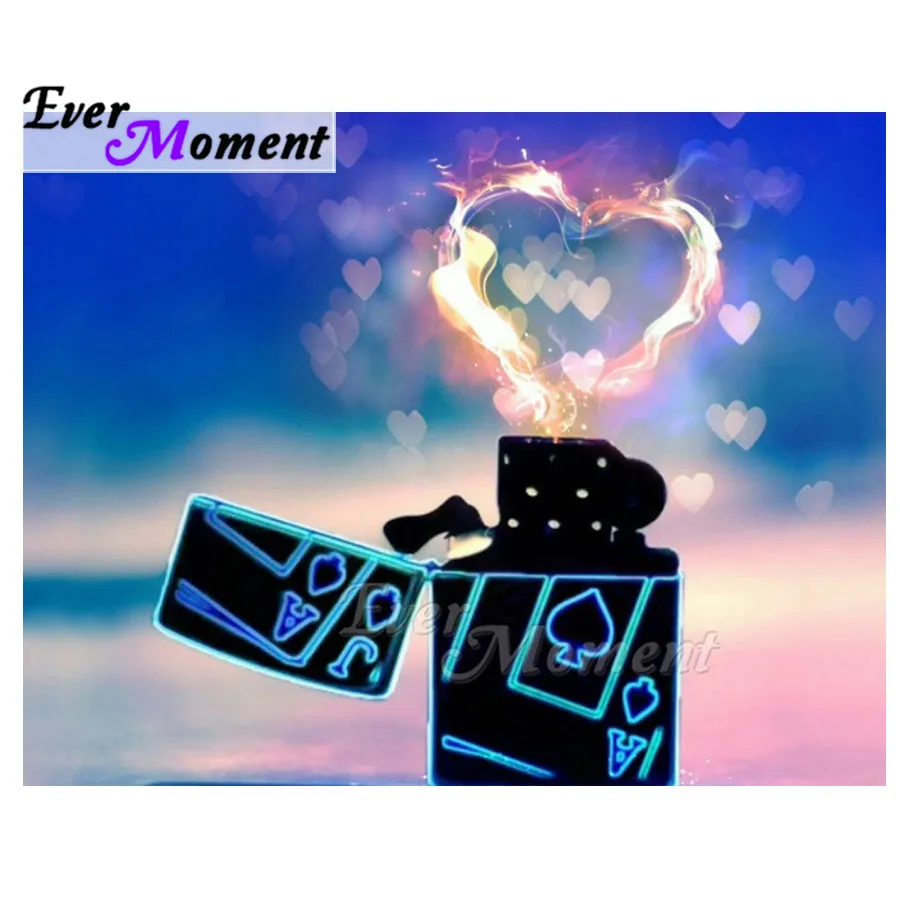 

Ever Moment Diamond Painting Heart Lighter Full Square Drill 5D DIY Picture Of Rhinestone Mosaic Diamond Embroidery S2F2315
