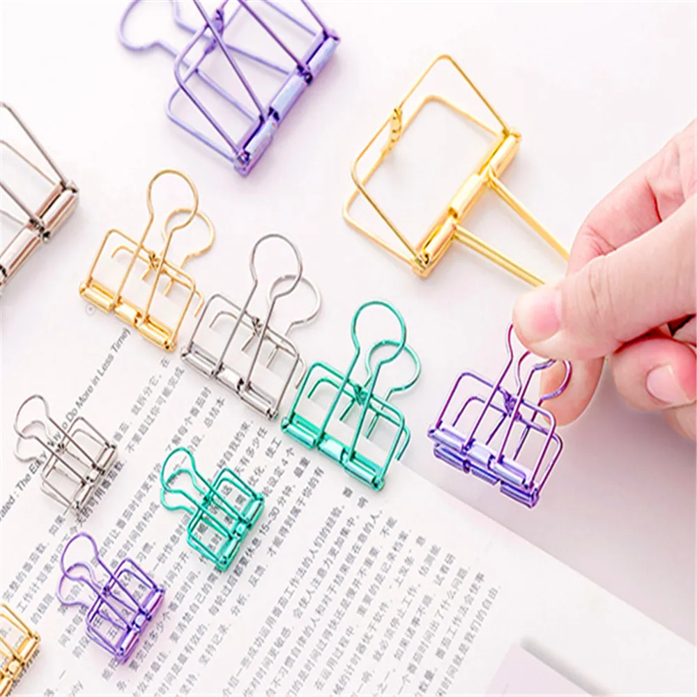 Binder Clips Metal Clamp Clips 48mm 32mm 19mm Binder clip for decorative clips Student School Office Supplies