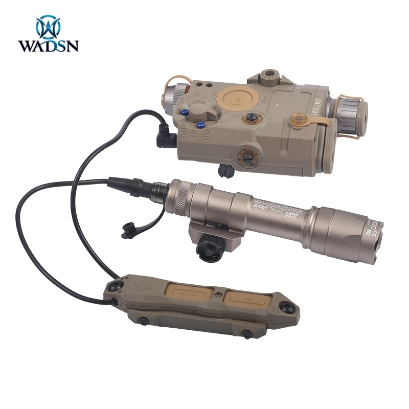 WADSN Softair LA-5C UHP VER-зеленый/ИК лазер+ M600C тактический фонарик+ страйкбол двойной дистанционный переключатель M600 Охота оружейные Наборы