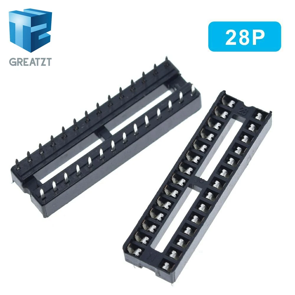 10 шт. IC seat 6P/8 P/14P/16P/18P/20P/24P/28 P DIP адаптер Тип припоя 28 контактный узкий корпус