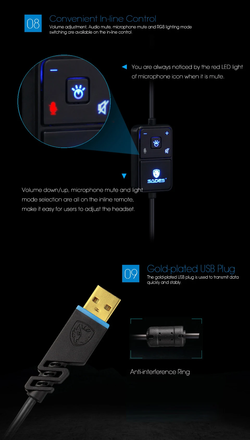 SADES  Diablo PC gaming headset  computer game RGB headset Realtek Effect Surround Sound headphones gamer Игровая гарнитура Компьютерная гарнитура666