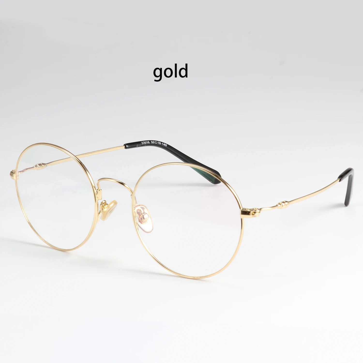 Oculos feminino винтажная Женская Мужская круглая модная оправа для очков дизайн высокого качества gafas de sol mujer okulary - Цвет оправы: Золотой