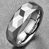 Nuncad Men's Sungsten Carbide Rings Personalizd 6MM Rhombus Polished Silver Color Rings For Male Jewelry Comfort fit Size ► Photo 3/6