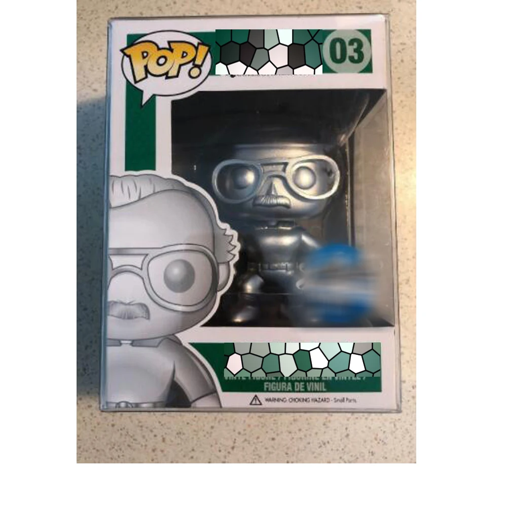 03-silver with box Funko POP Marvel 01#03# Виниловая фигурка Коллекционная модель игрушки - Цвет: 03-silver with box