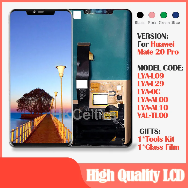 AMOLED дисплей с отпечатком пальца для huawei mate 20 Pro lcd+ кодирующий преобразователь сенсорного экрана в сборе Ремонт Замена дисплея