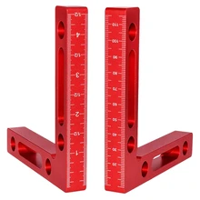 

Fashion2 Pcs Aluminium Alloy 90 Degree Positioning Squares Right Angle Clamps Woodworking Carpenter Tool Corner Clamping Square