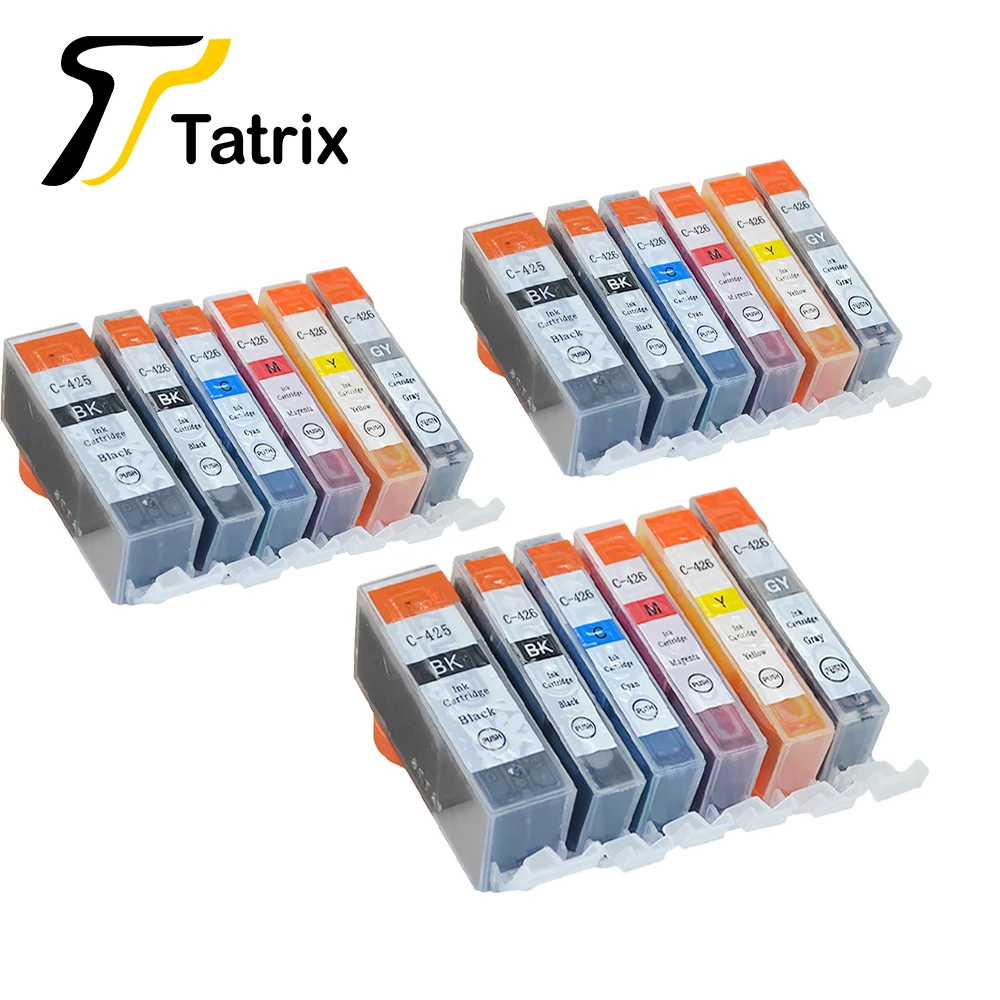 Tatrix PGI-425 CLI-426 PGI425 CLI426 compatible printer ink cartridges for Canon PIXMA MG6140/MG6240/MG8140/MG8240 printer