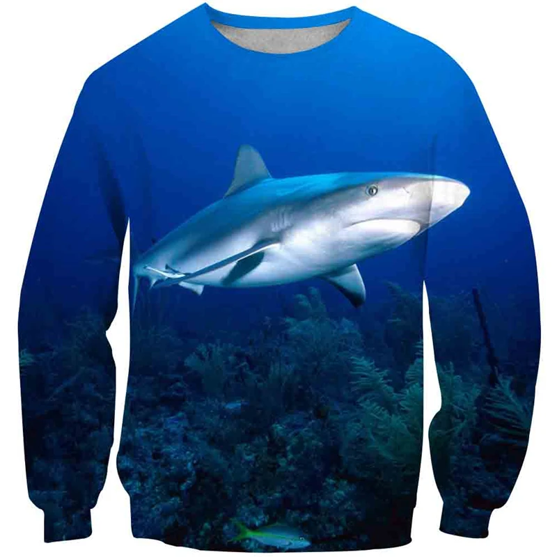 

Shark Sea Fish Boys GIrls O-neck Sweatshirt Autumn 3D Print Pullover Coat Boys Birthday Gift Kids Outerwear Children Clothing