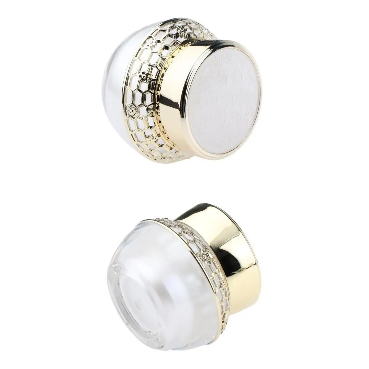 2pcs Eye Cream Jar Pots Clear Acrylic Cosmetic Bottle Makeup Empty 50+30g