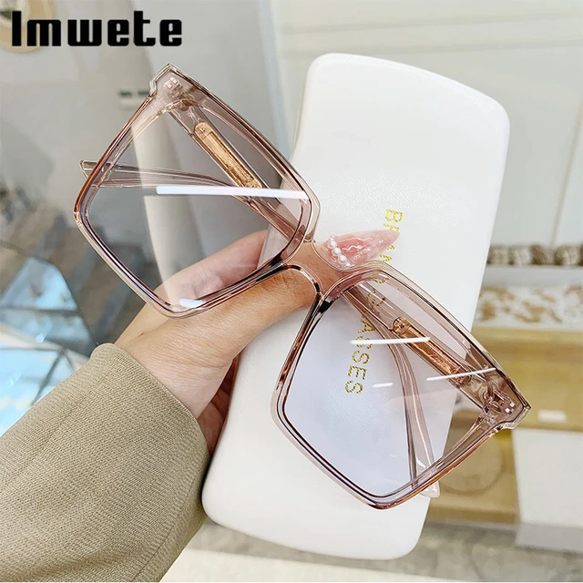 Oversized Square Frame Sunglasses  Transparent Big Frame Sunglass