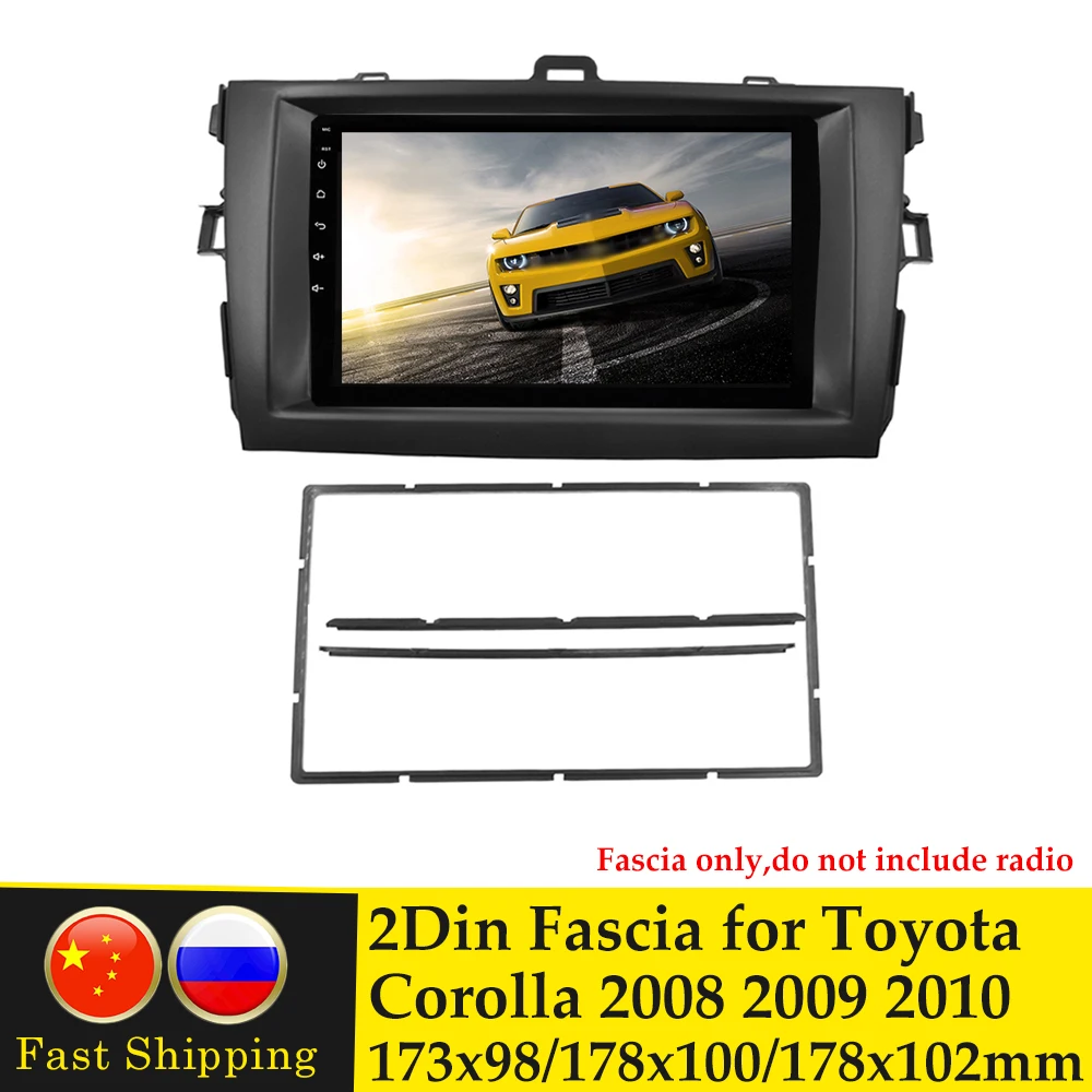 Double Din Car Radio Fascia for Toyota Corolla 2008 2009 2010 2 Din GPS