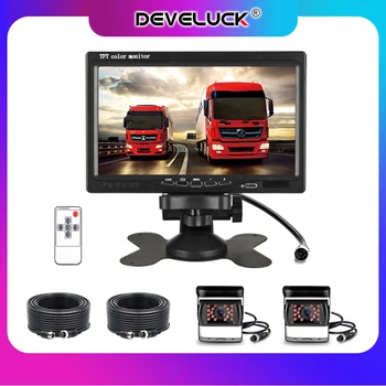 

7'' Car Monitor Truck Cameras Parking Rear View Camera Easy Installation Remote Control 12-24V with Aviation Head Trailers